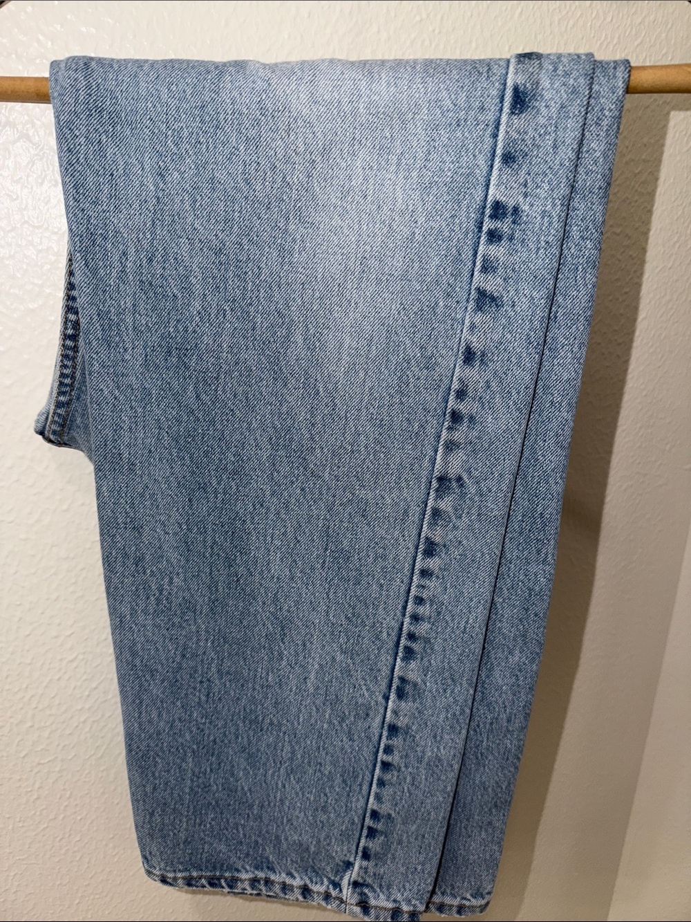 Levi's Faded Light Blue Denim 505 Jeans 38-30